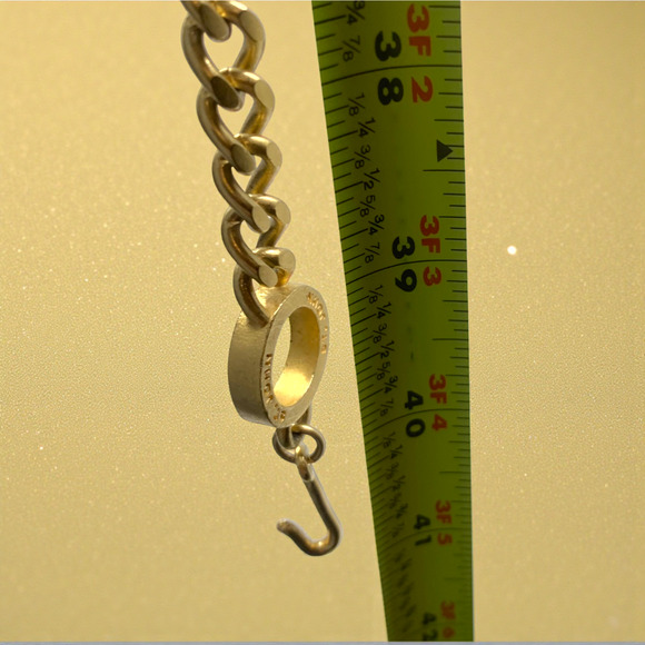 St. John Matte Gold Tone Link Chain Belt 40\